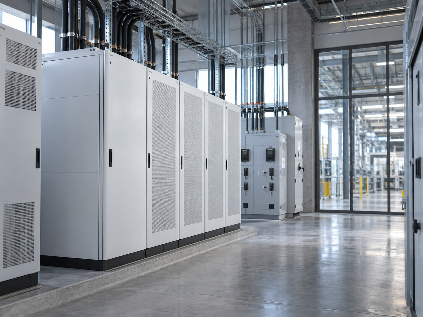 Illustrative energy storage equipment in a commercial facility